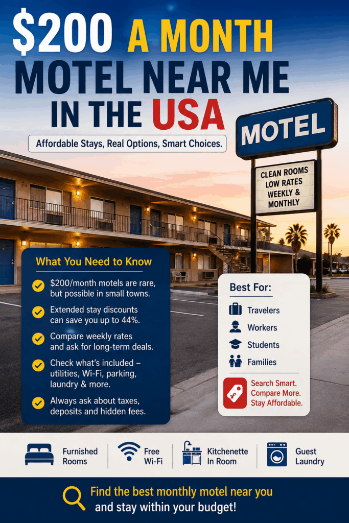 $200 a Month Motel Near Me