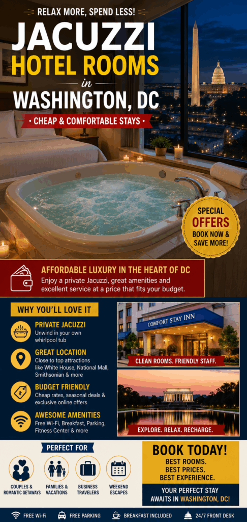 Cheap Hotel Rooms with Jacuzzi in Washington DC